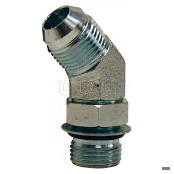 Dixon Elbow, 1-5/16-12 Nominal, Male SAE O-Ring Boss x Male JIC, Steel, Domestic 1240-16-16 - main